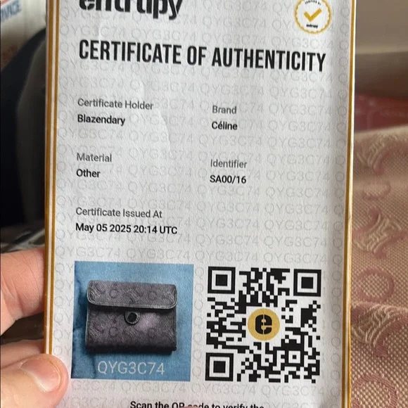 Pink Celine Canvas Wallet - Picture 4 of 4